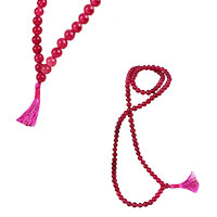 Pink Jade Necklace Mala